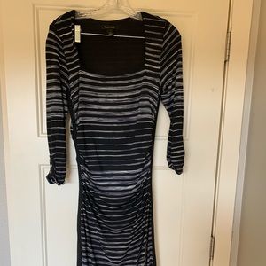 WHBM Square Neck Ruched Dress